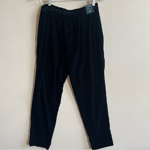 NEW JCrew Drapey Velvet Jamie Pant Black size 8 - Picture 6 of 14